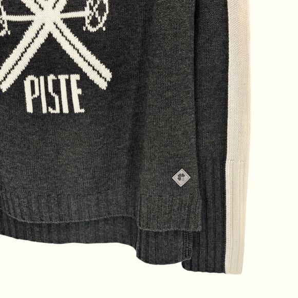New NoTag Krimson Klover Sweater XS Off Piste Ski Acrylic Wool Mock Neck Boxy - Picture 5 of 8